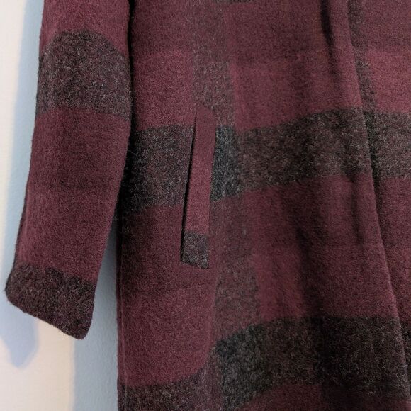 NWT Kenar Wool Jacket Lightweight Sweater Buffalo Plaid Winter Cozy Size M - Picture 6 of 9